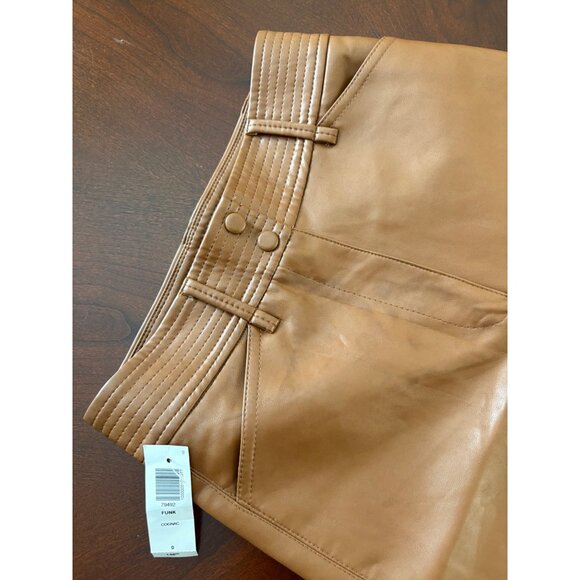 Aritzia Wilfred NWT Funk Pants in Cognac Brown Faux Leather Size 0 - Picture 4 of 12